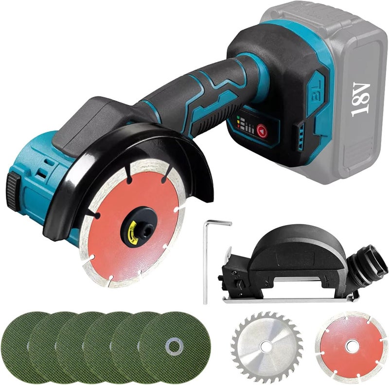 dcvbny 4" Brushless Cordless Cut-Off Tool Compatible with Makita 18V Battery(No Battery) | 500W Angle Grinder Saw with 6pc 4" Blades&Base Plate for Metal,Wood,Tile & Plastic (for Makita 4" with Base Plate) - Image 1